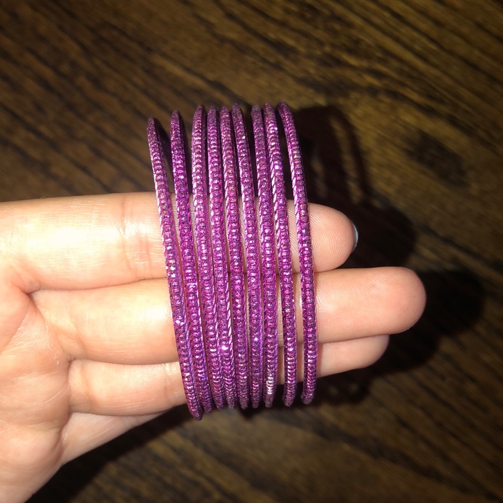 9 PURPLE BANGLE SET